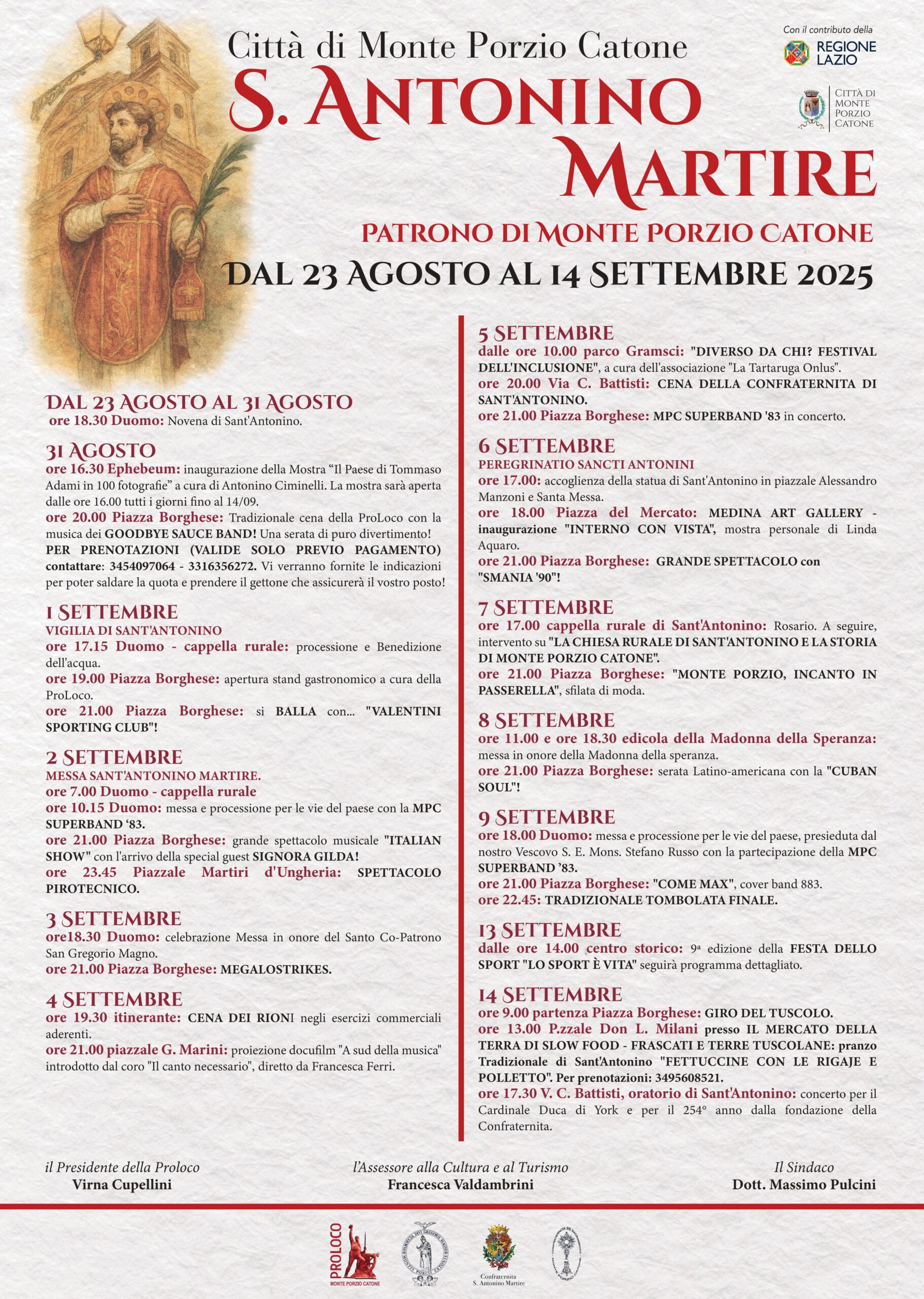 Locandina Festeggiamenti Sant'Antonino