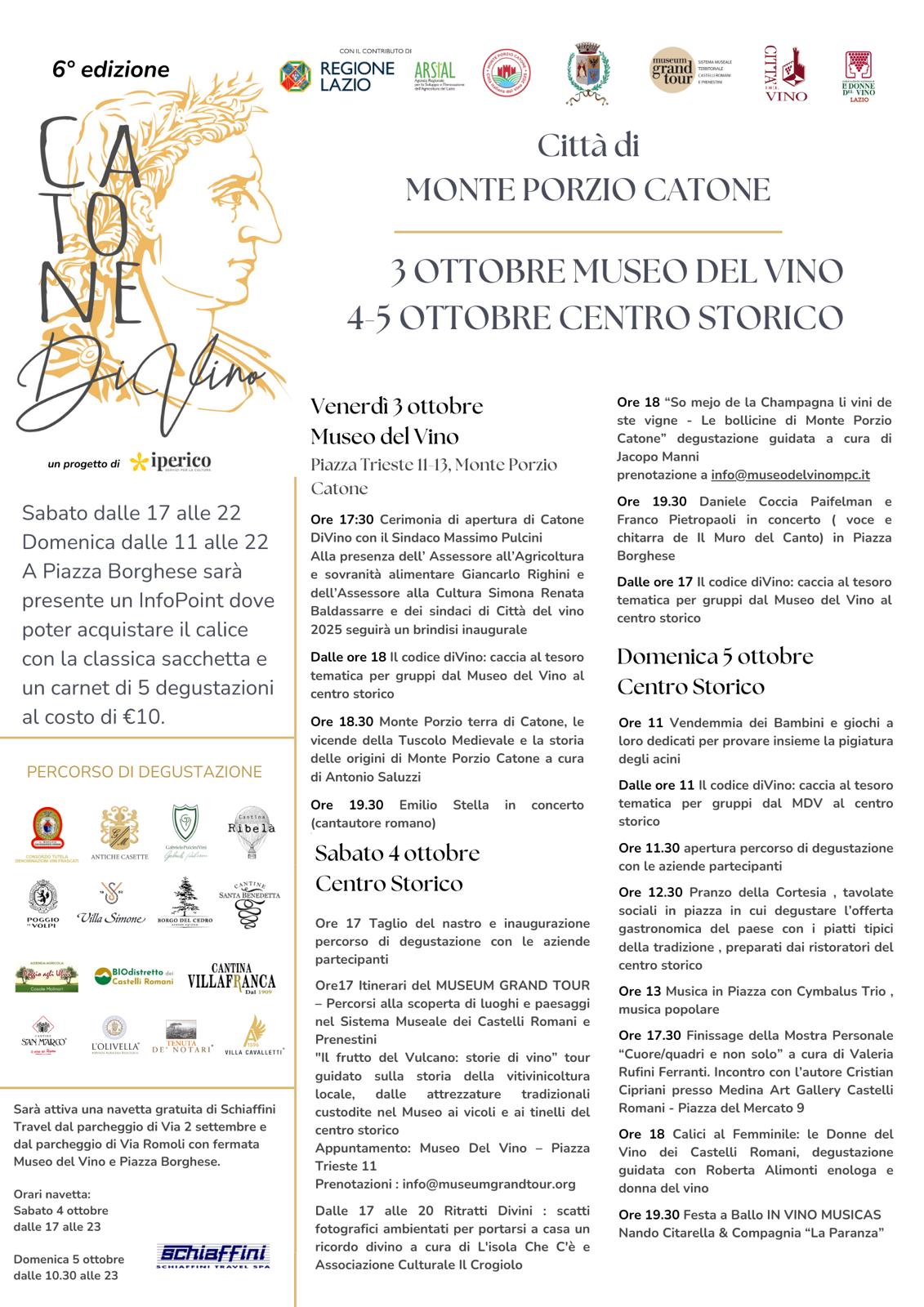 Programma Catone DiVino 2025
