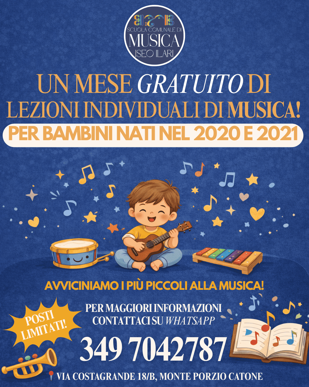 Un mese gratuito di lezioni individuali di musica!