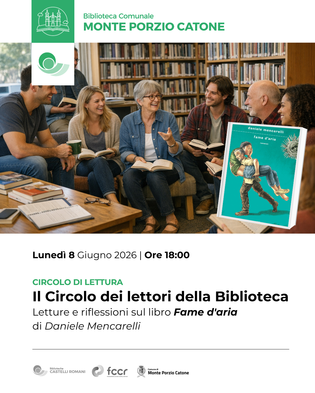 Evento 8 Giugno Biblioteca di Monte Porzio Catone